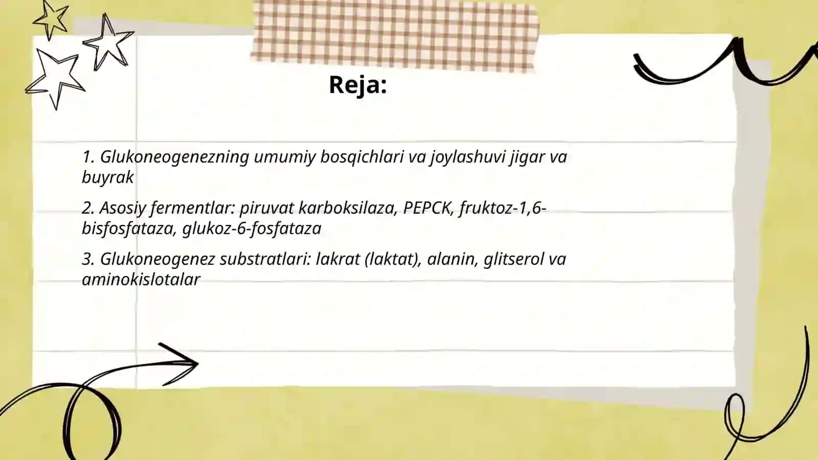 Glukoneogenez, fruktoza va galaktoza metobalizmi Fentoza fosfat yo'li 2