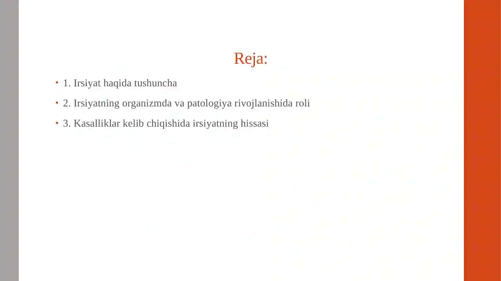 Patologiya rivojlanishi dar siyatning ahamiyati 2