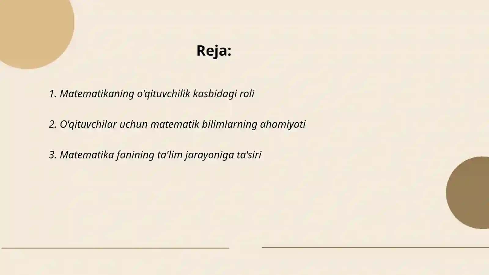 Matematika fanining o'qituvchilar uchun ahamiyati 2