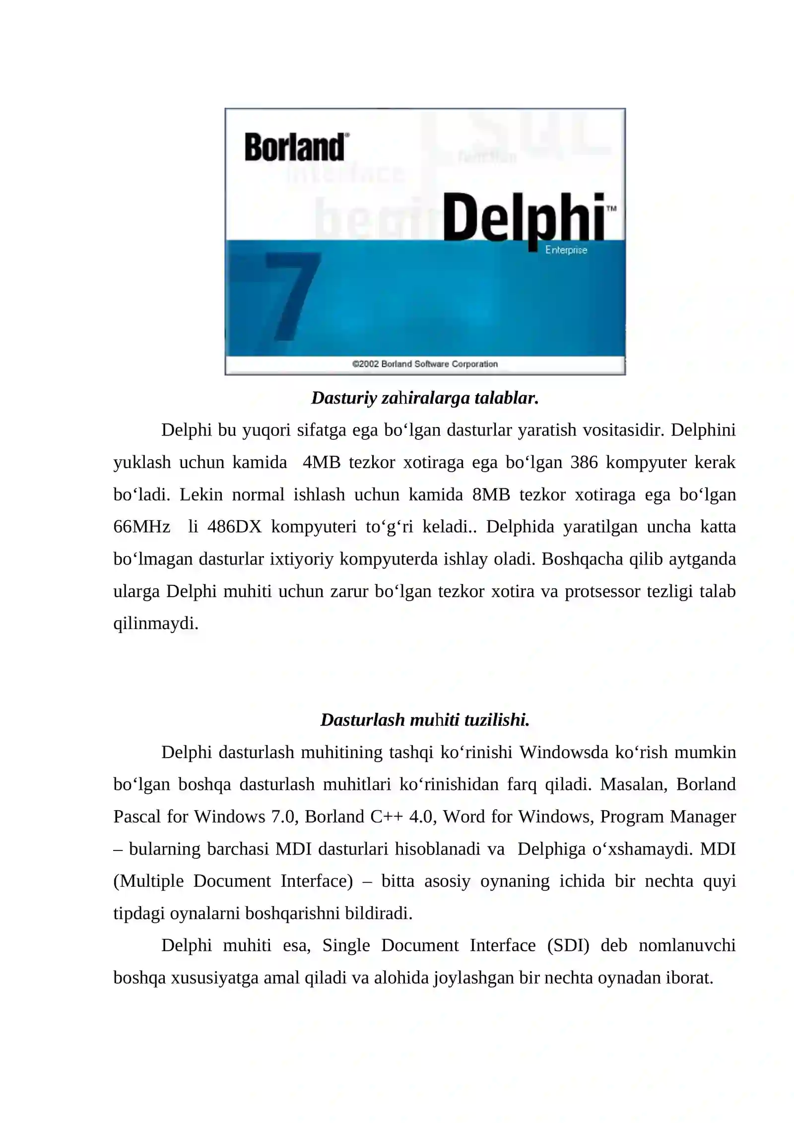 DELPHI DASTURLASH TILI 2