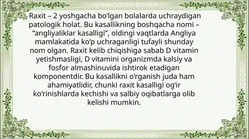 Raxit kasalligi 2
