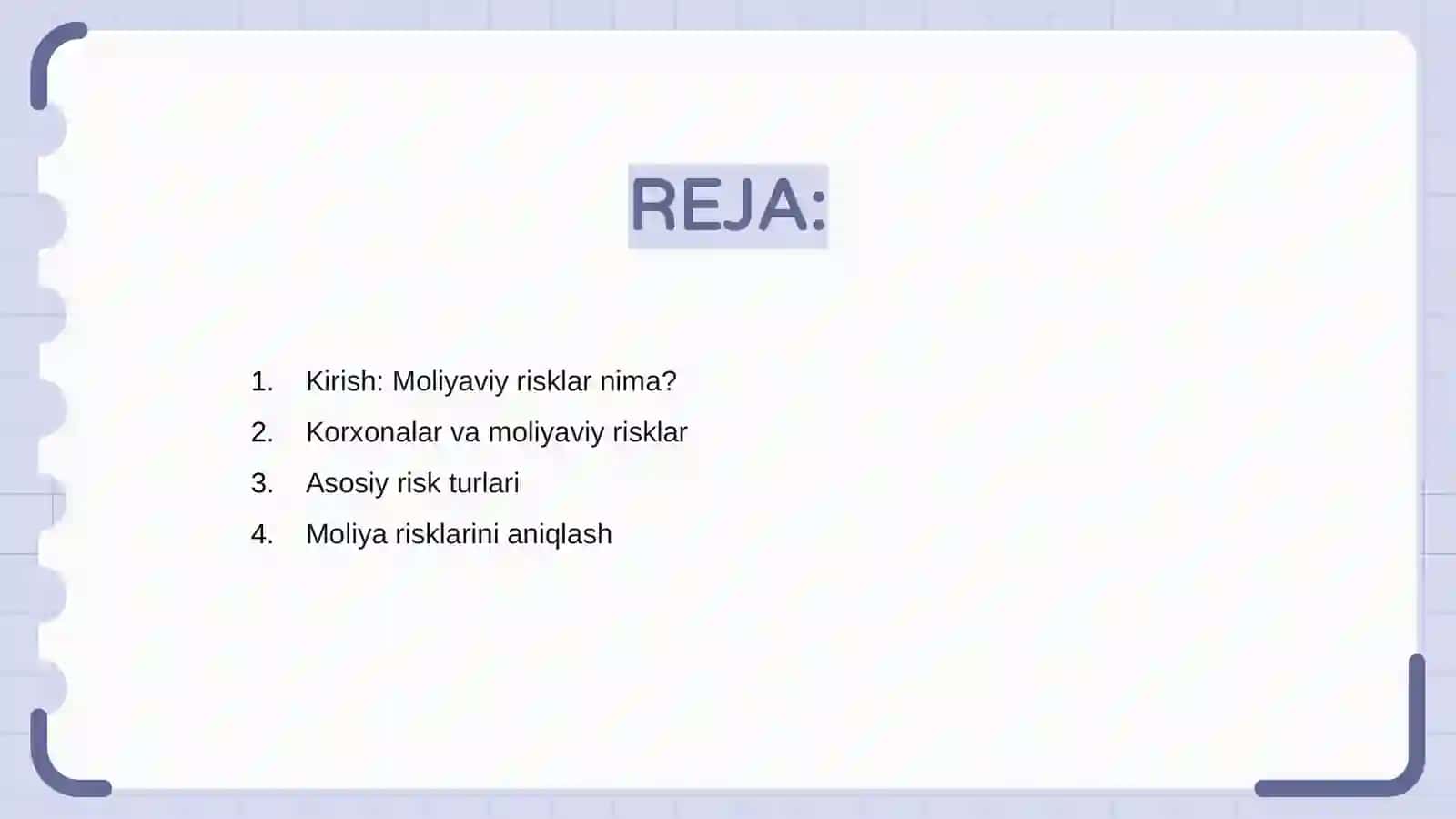 Korxonalarda moliyaviy risklarni boshqarish 2