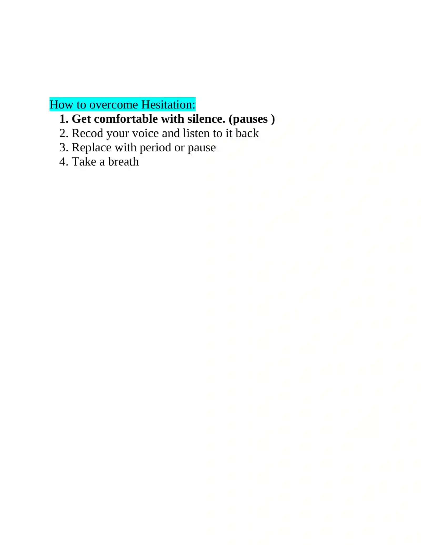 Hesitation in Language Speaking 2