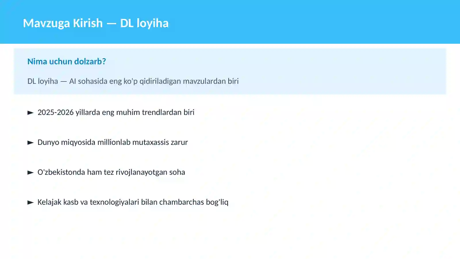 DL loyiha 2
