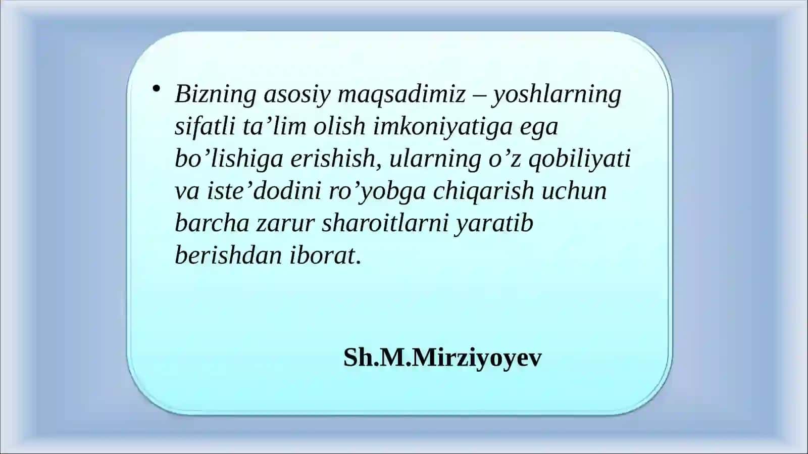 Mazkur "TA'LIM TO'G'RISIDAGI" qonun 2
