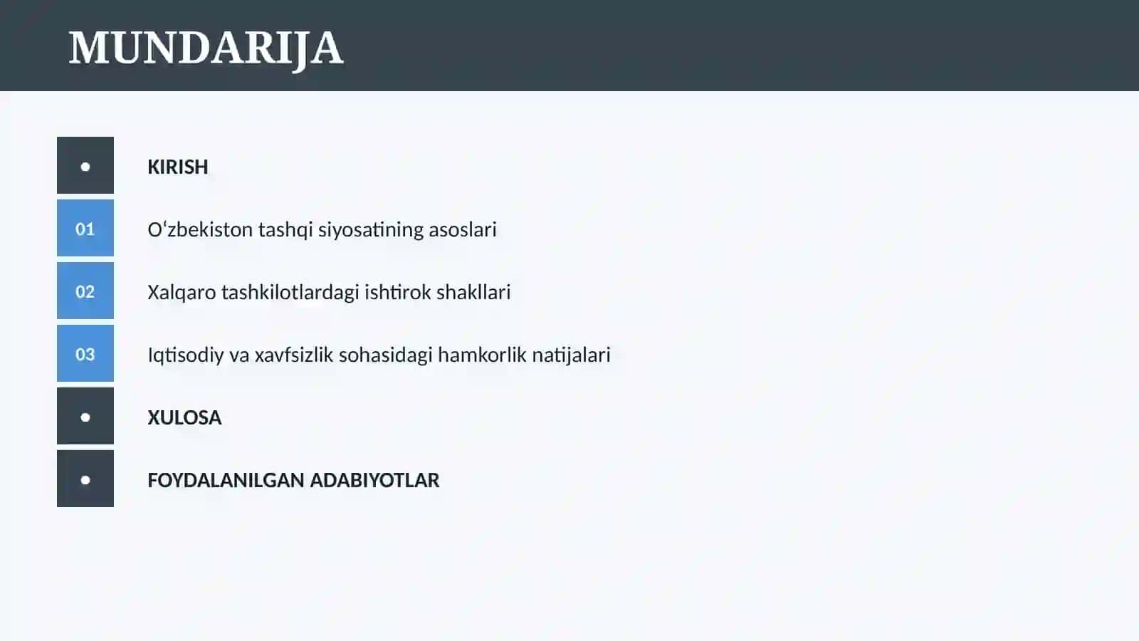 O’ZBEKISTONNING XALQARO TASHKILOTLAR BILAN ALOQALARI 2