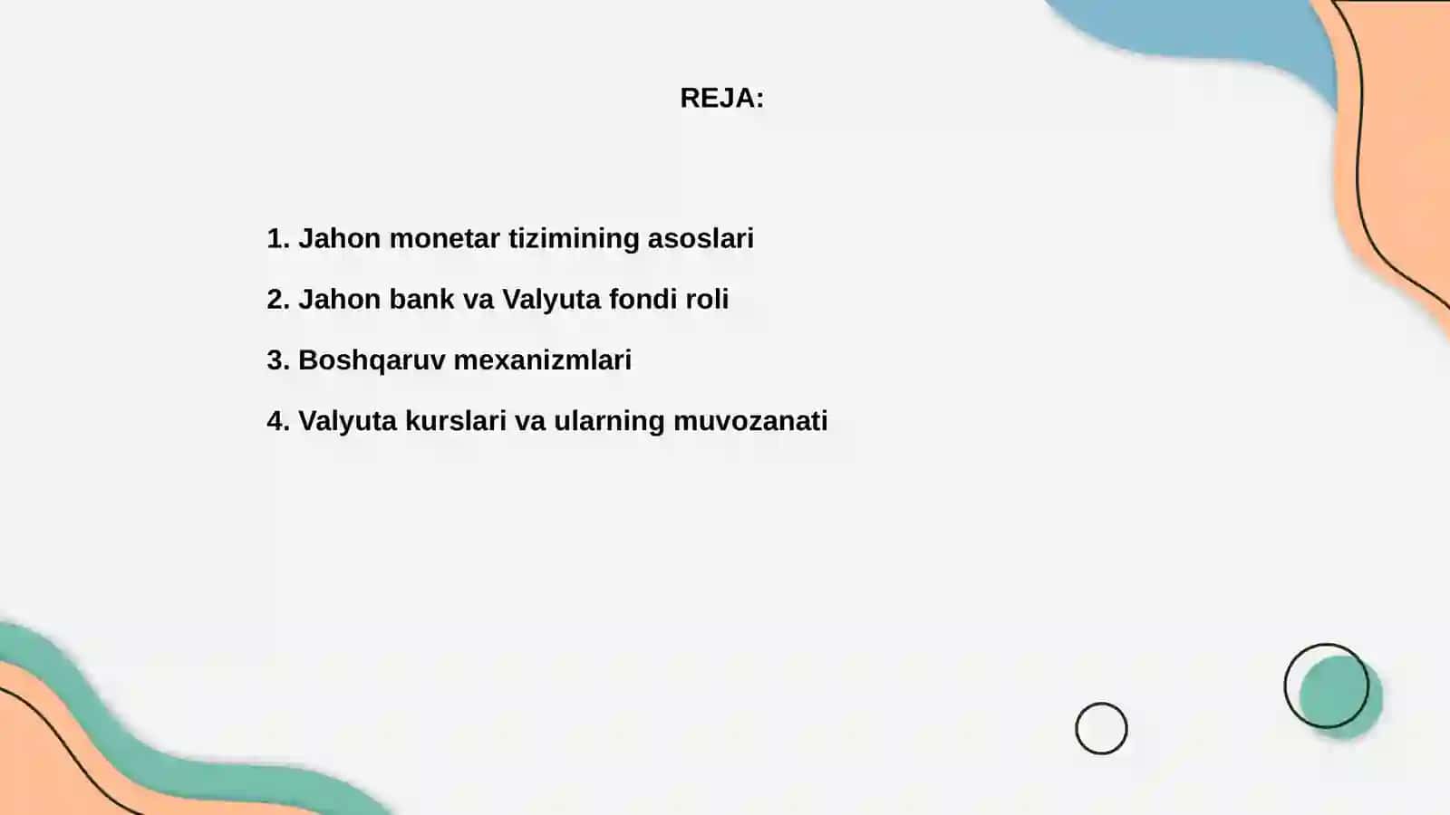 Jahon monetar tizimi 2