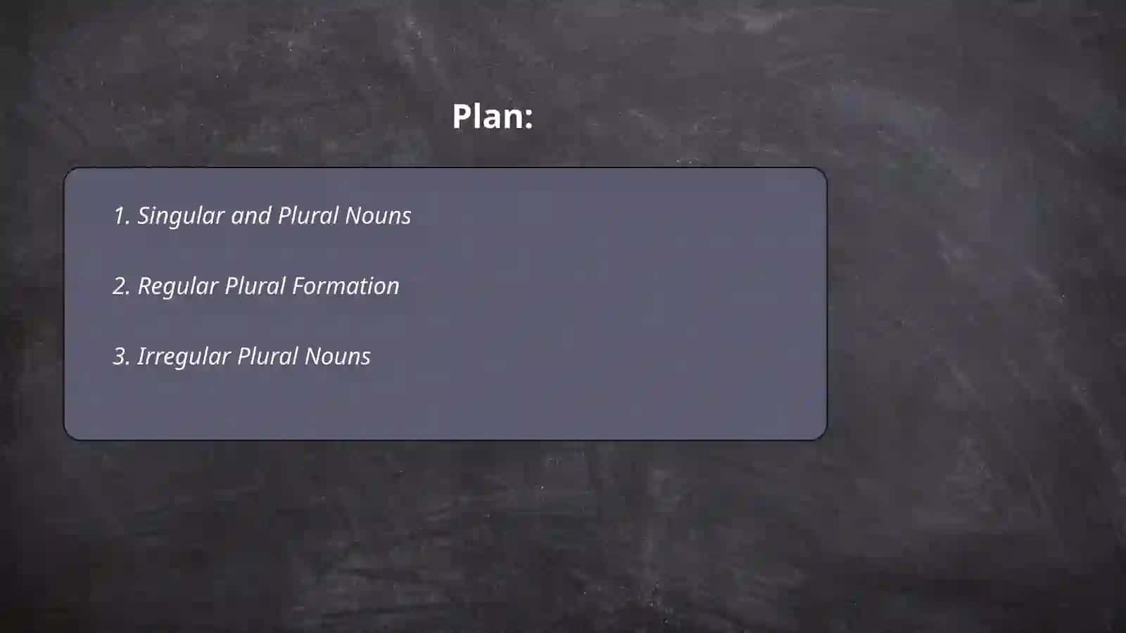 Singular and plural 2