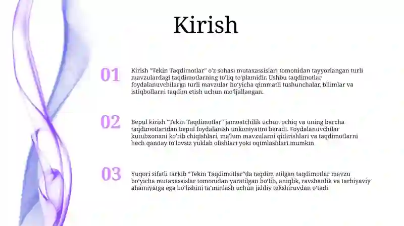 Tekin Taqdimotlar 2