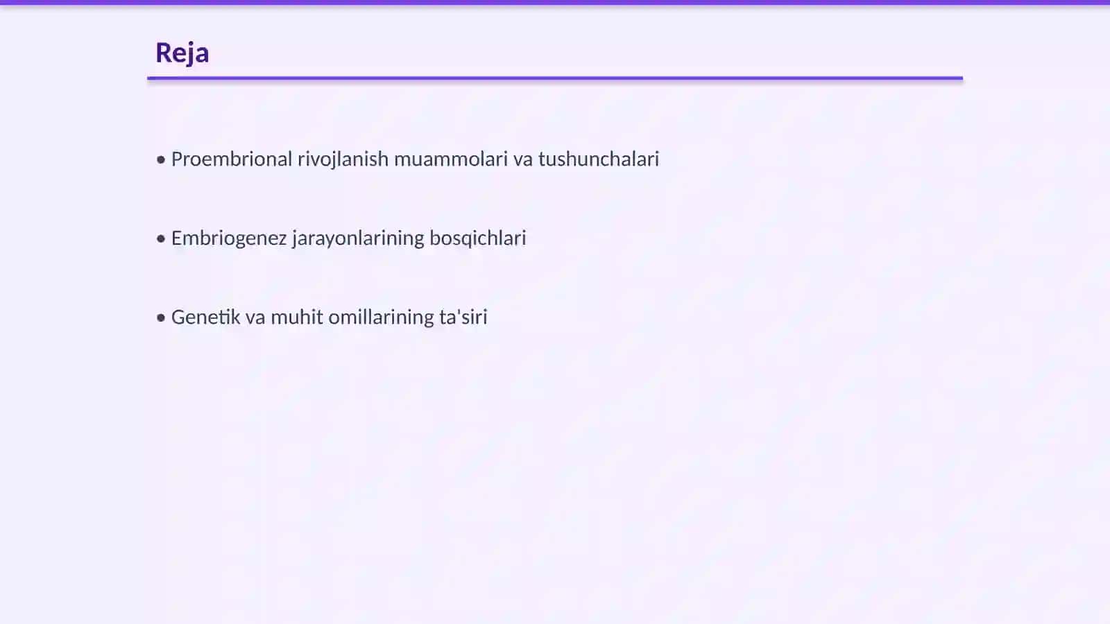 Proembrional rivojlanishning umumiy qonuniyatlari (Progenez) 2