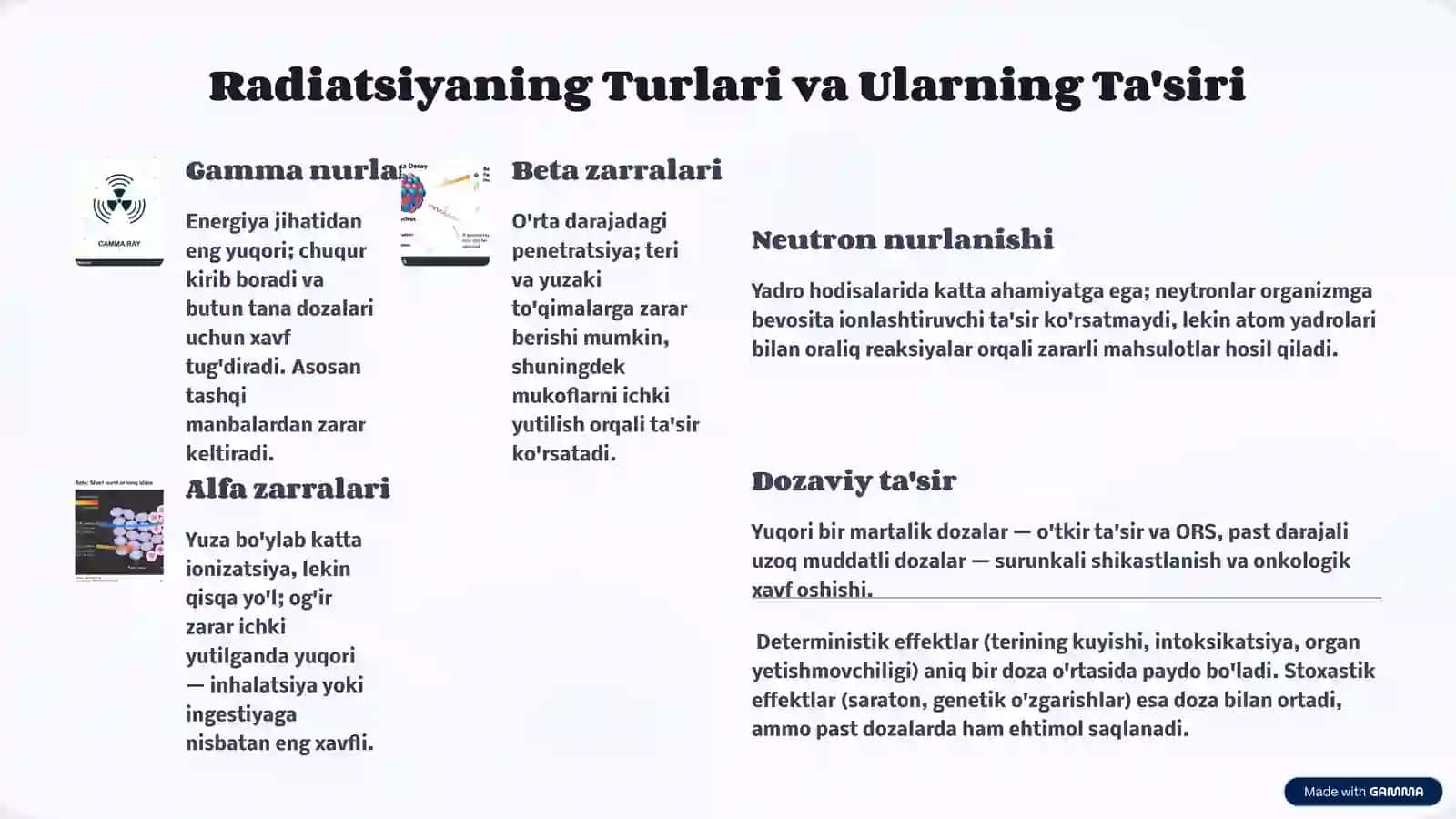 Radiatsion Shikastlanishlar: Kirish va Asosiy Tushunchalar 2