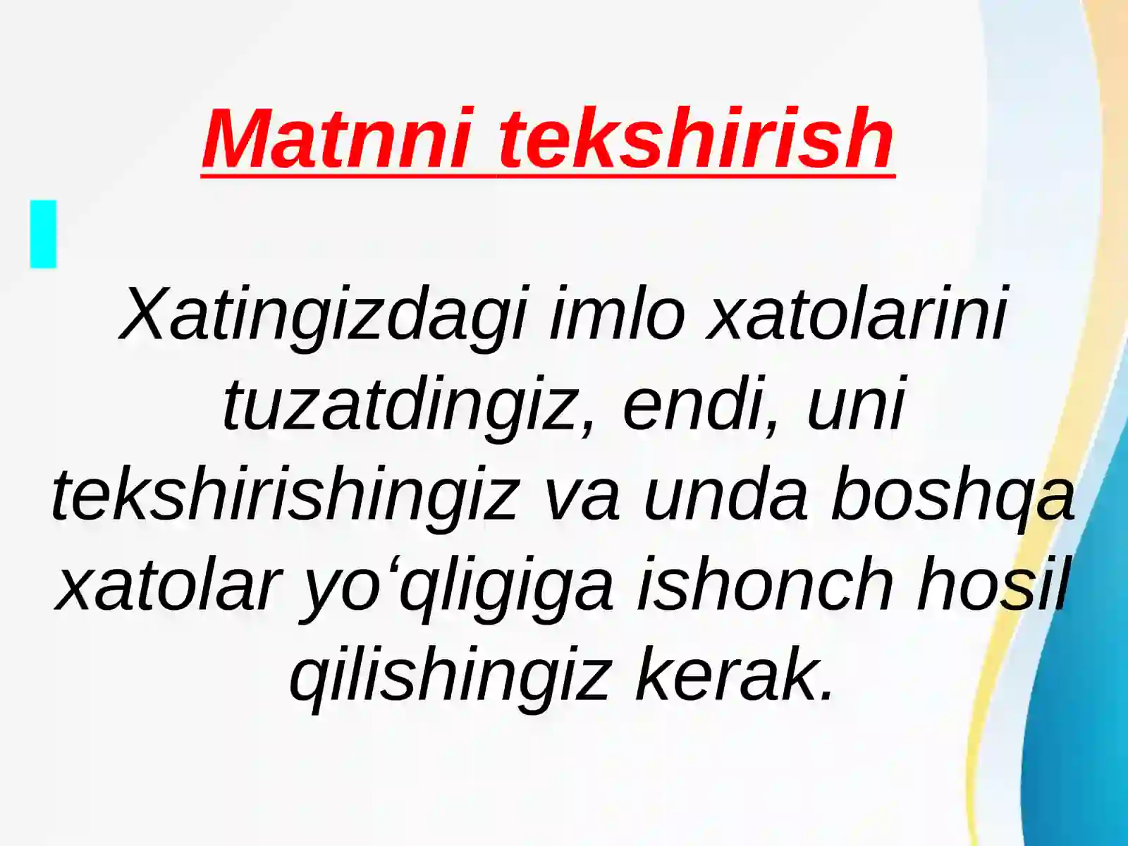 Matnni  tekshirish 2