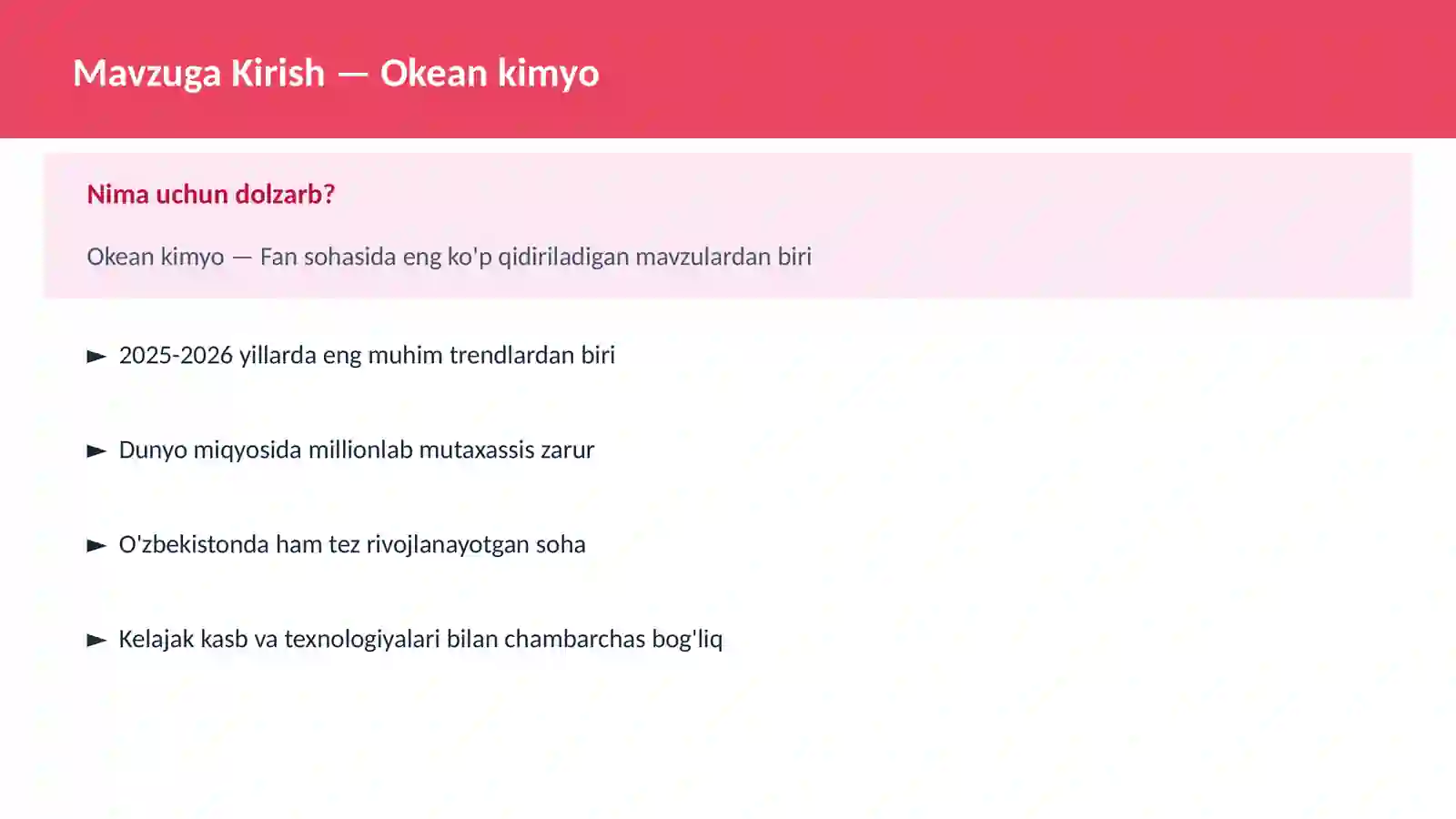 FAN | KIMYO ZAMONAVIY 2