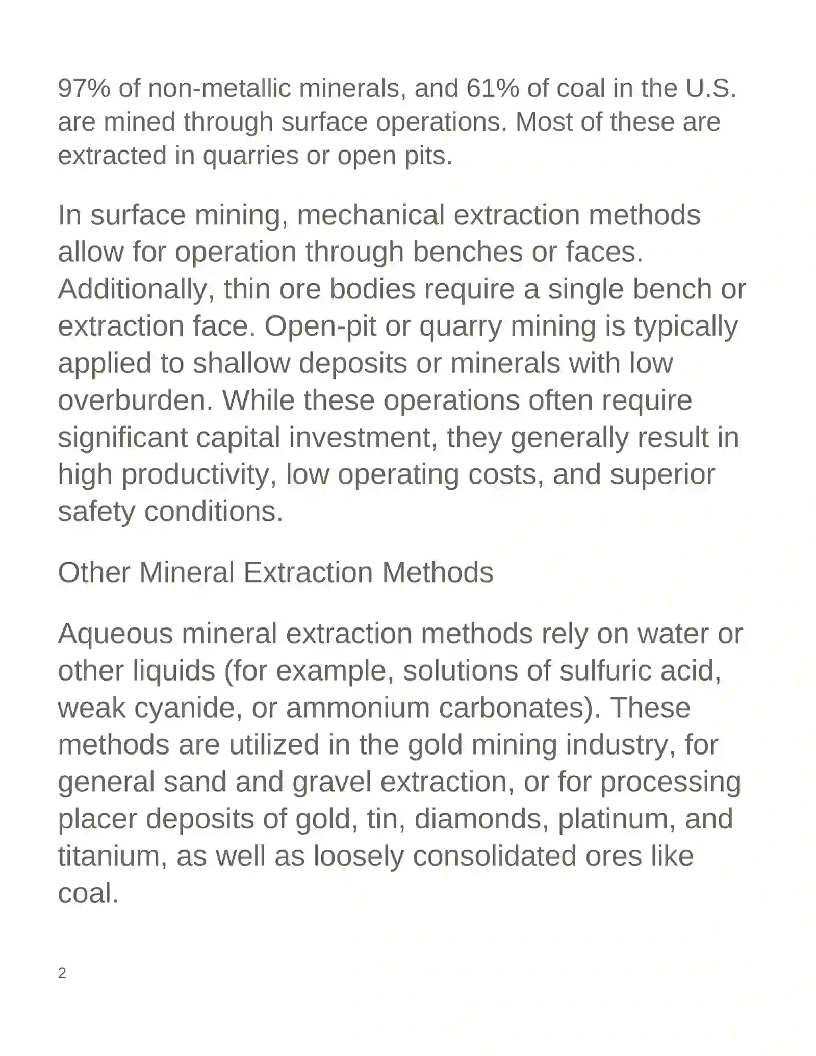 Surface Mining Technologies 2