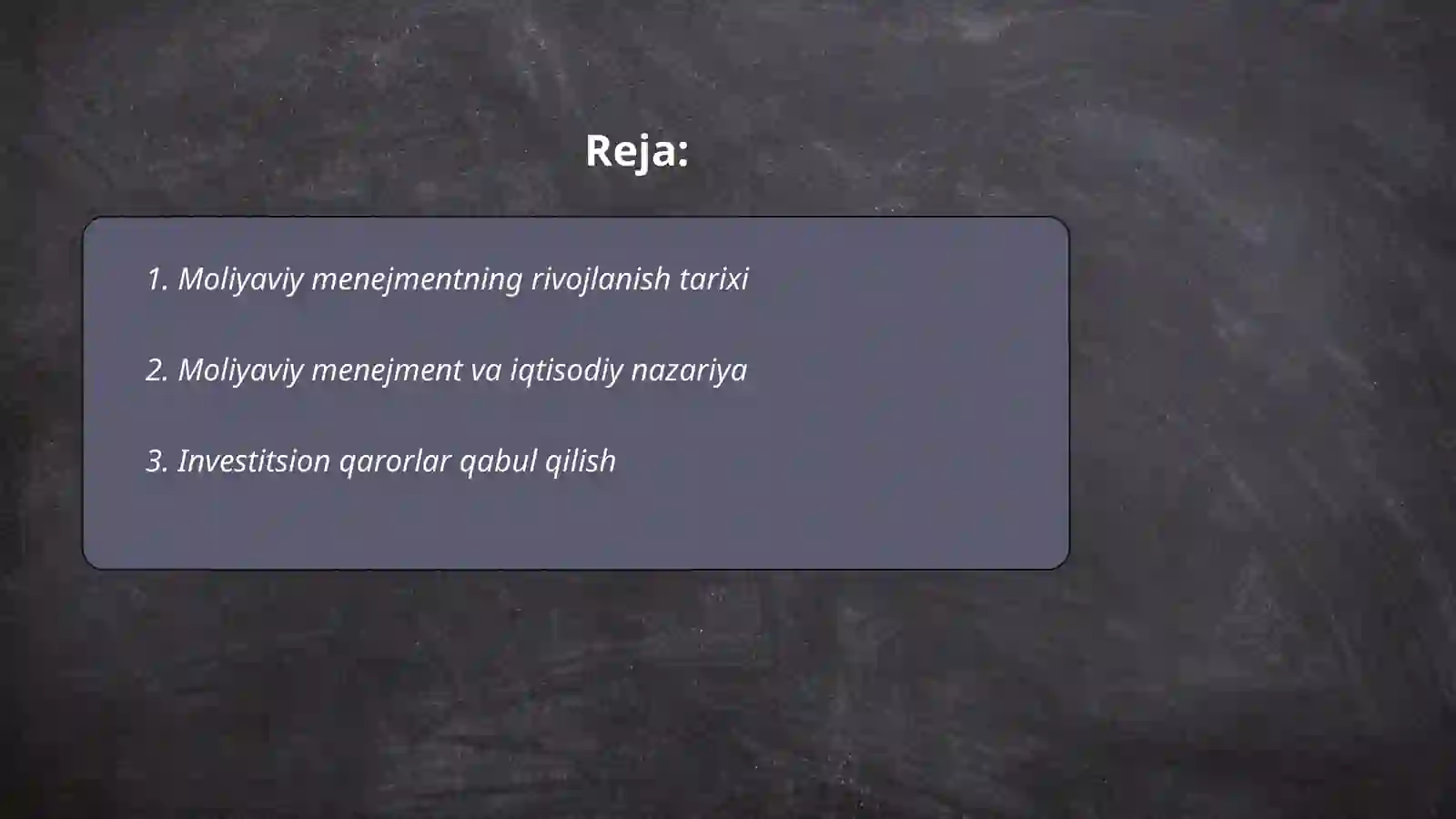 Moliyaviy menejmentning rivojlanish tarixi 2
