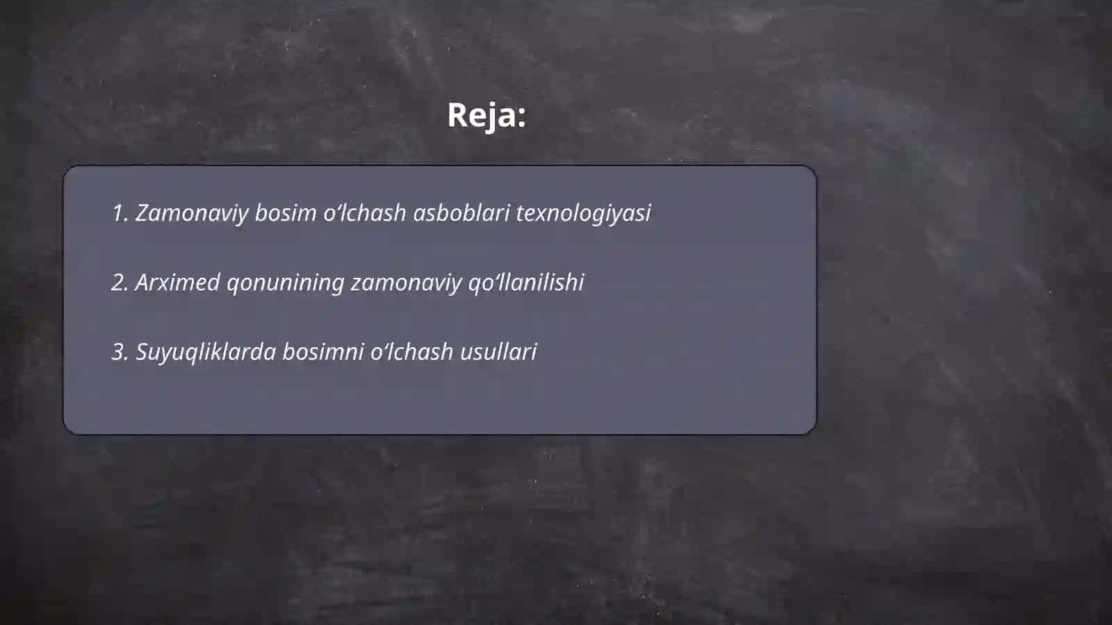 Zamonaviy bosimni oʻlchash asboblari Arximed qonunining taxlili 2