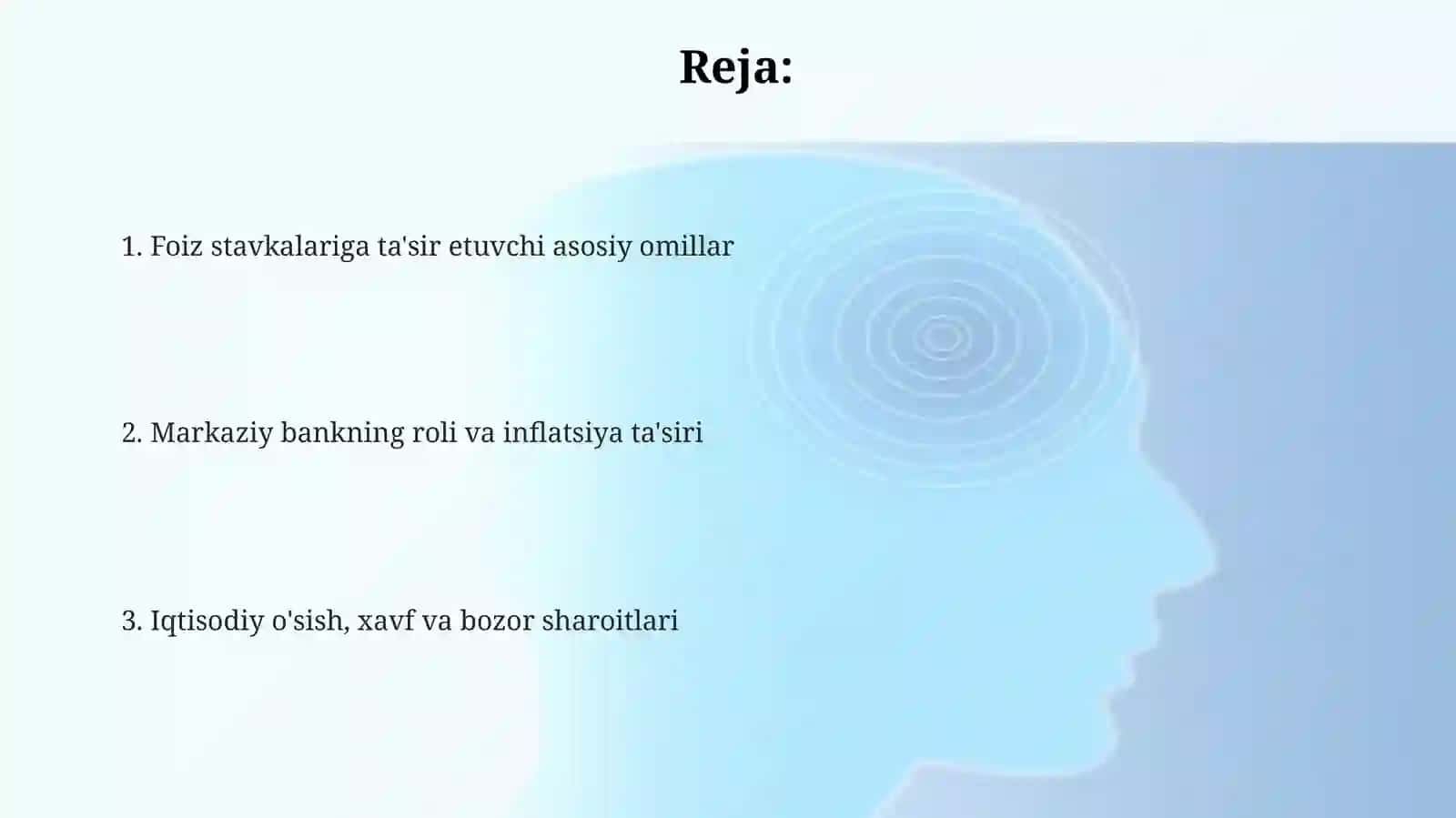 Foiz stavkalarini belgilovchi omillar 2