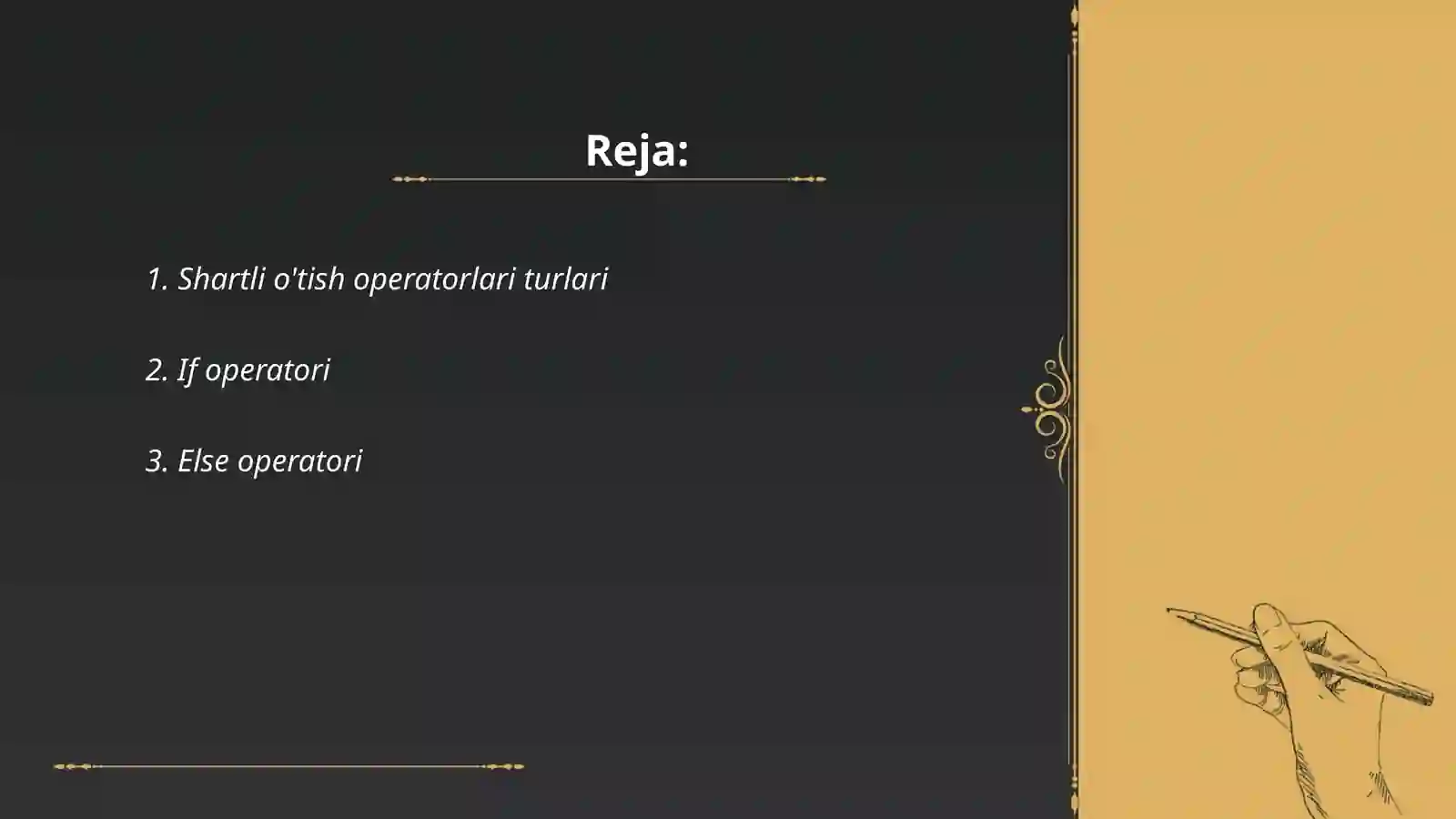 Shartli oʻtish operatorlari 2