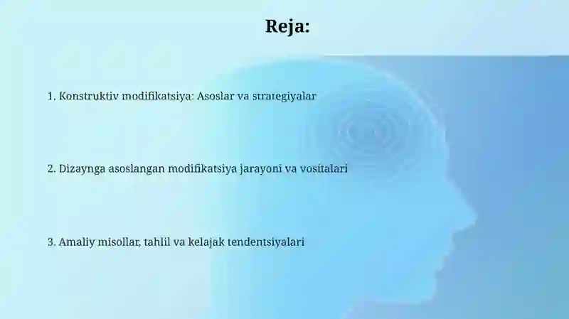 Konstruktiv modifikatsiya: ta'rif, ahamiyati va maqsadlari 2