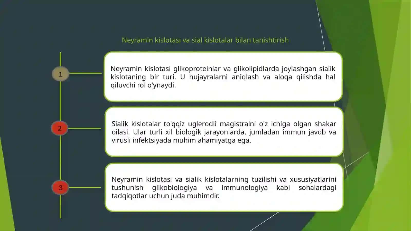 Neyraminkislotasining biologik xossalari 2