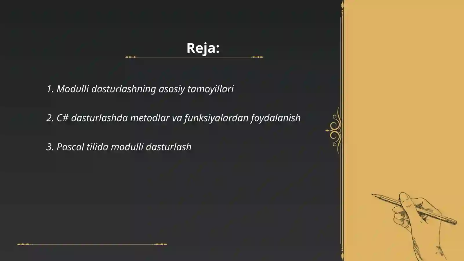 C# va boshqa tillarda (Pascal, C++) modulli dasturlash 2