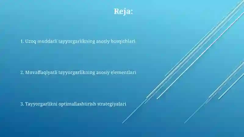Koʻp yillik tayyorgarlikning tuzilish 2