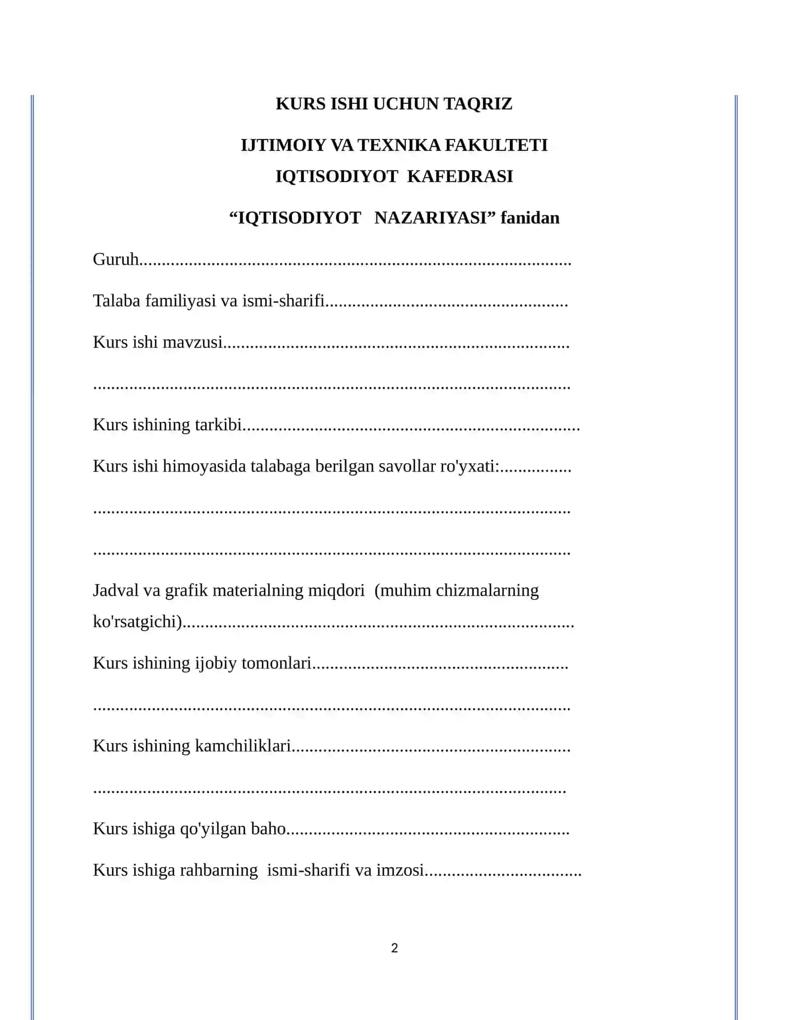 XIV "KURS ISHI" TAQRIZI 2