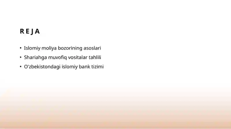 Islomiy moliya bozori 2