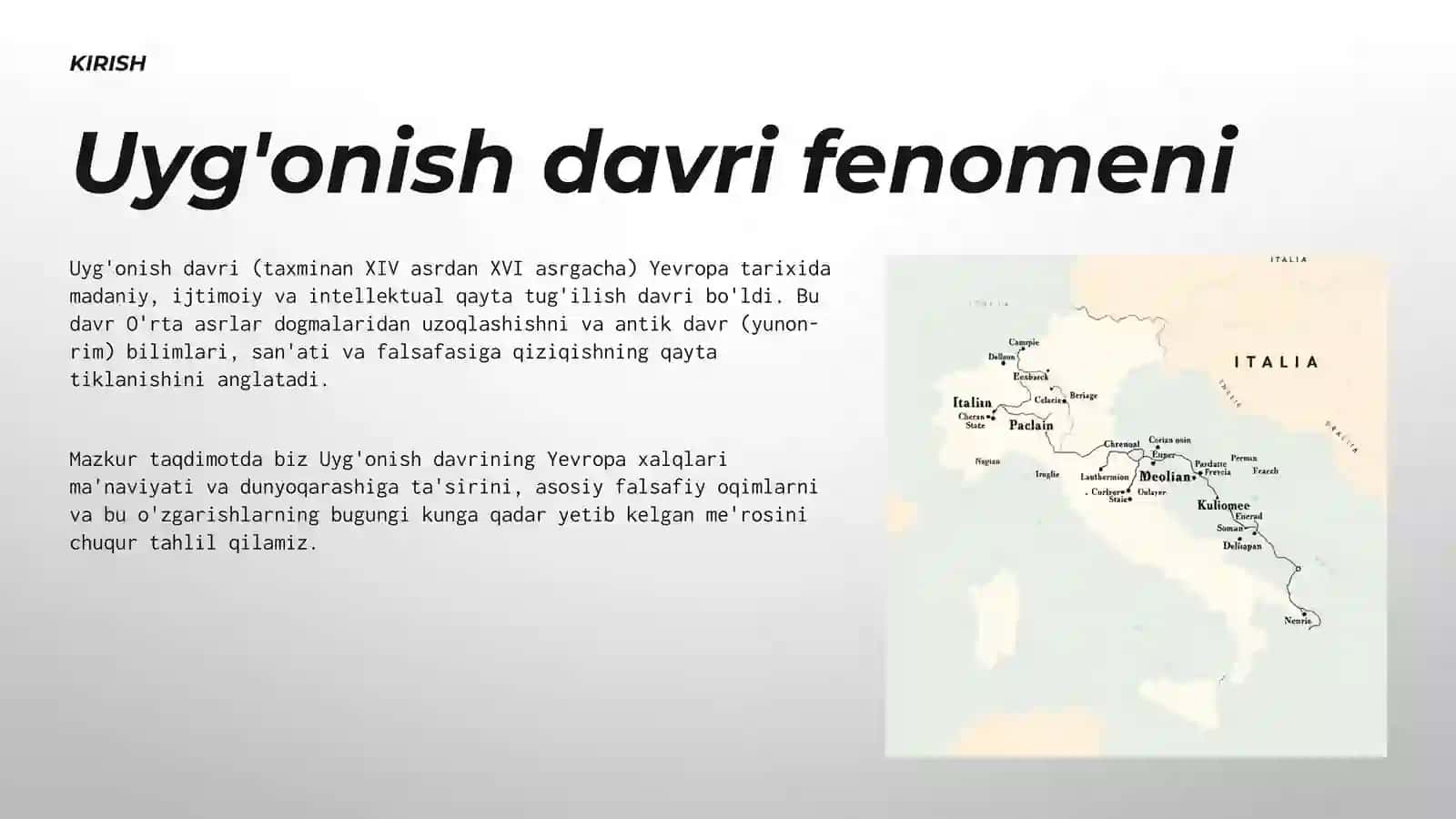 Uyg'onish davri: Yevropa xalqlari ma'naviyati va dunyoqarashining yangilanishi 2