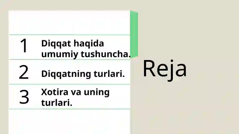 Diqqatning turlari 2