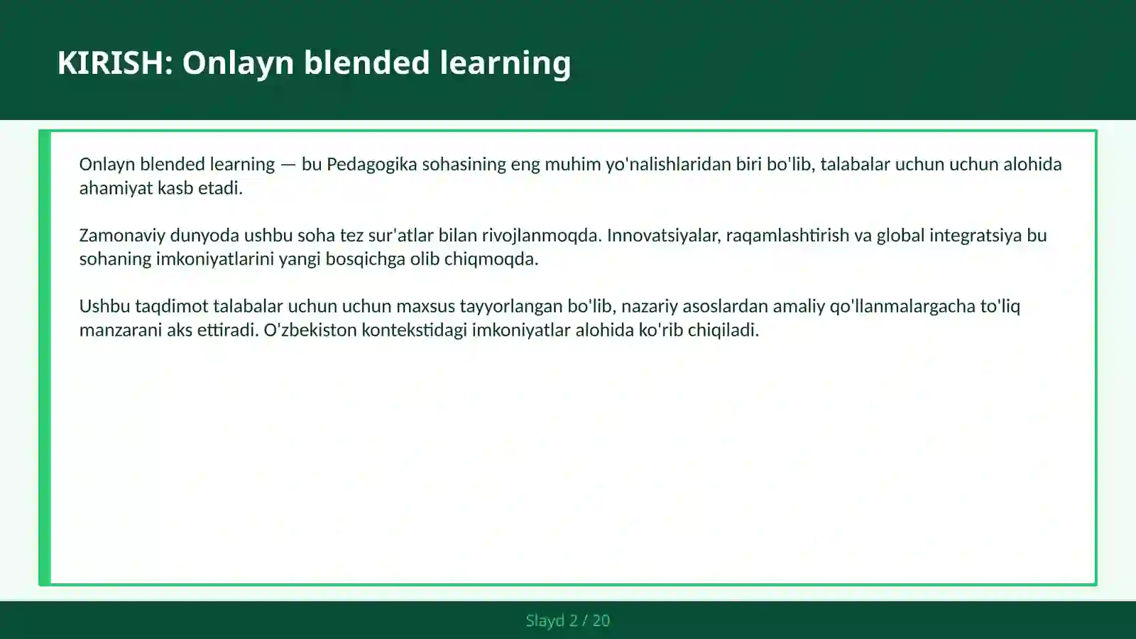 ONLAYN BLENDED LEARNING 2