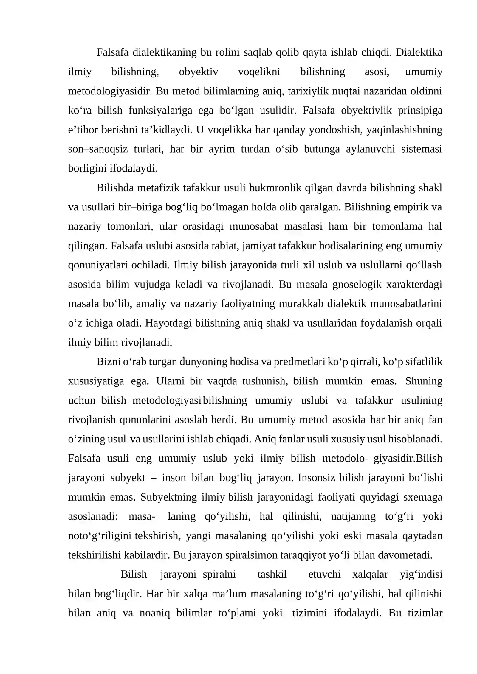 BILISH NAZARIYASI, YO‘NALISHLARI VA ASOSIY MUAMMOLARI 2