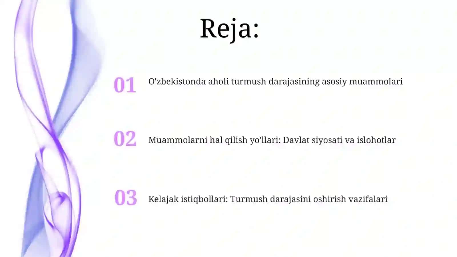 O'zbekiston respublikasi aholisining turmush darajasi muammolari va yechimlari 2