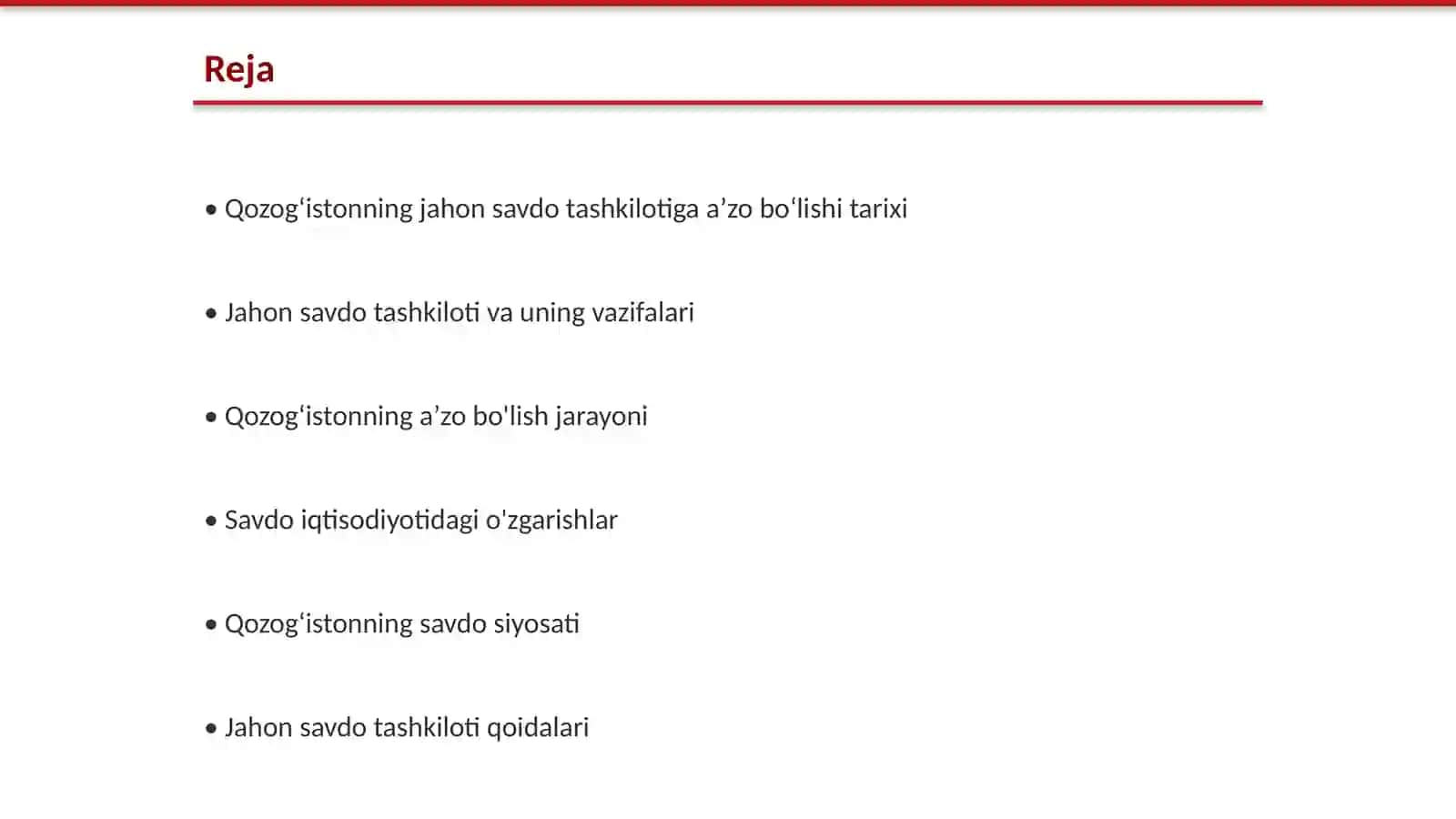 Qozogʻistonning jahon savdo tashkilotiga aʼzo boʻlishi 2