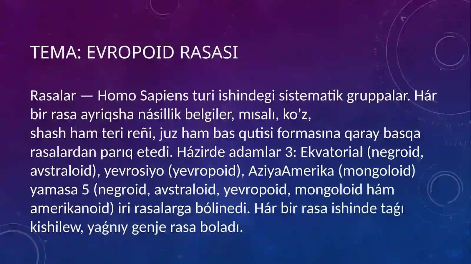 INSAN EVOLYUCIYASI HAM ALDINĞI TARIYX PàNINEN ISLEGEN SLAYD JUMISI 2
