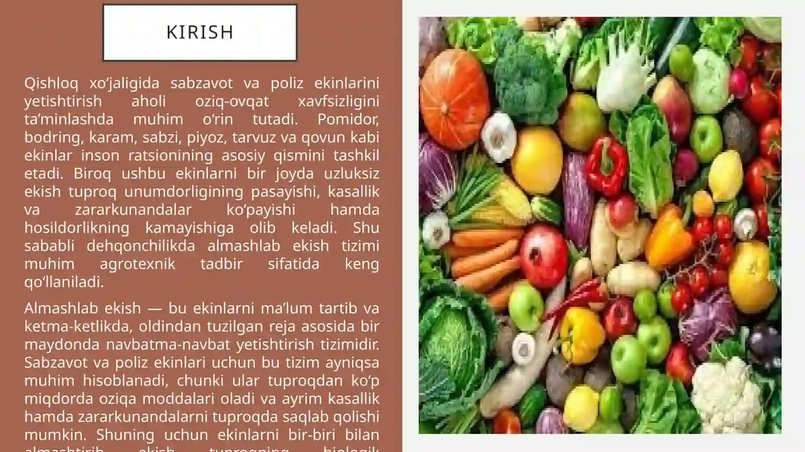 Sabzavot va Poliz ekinlarini almashlab ekish.pptx 2