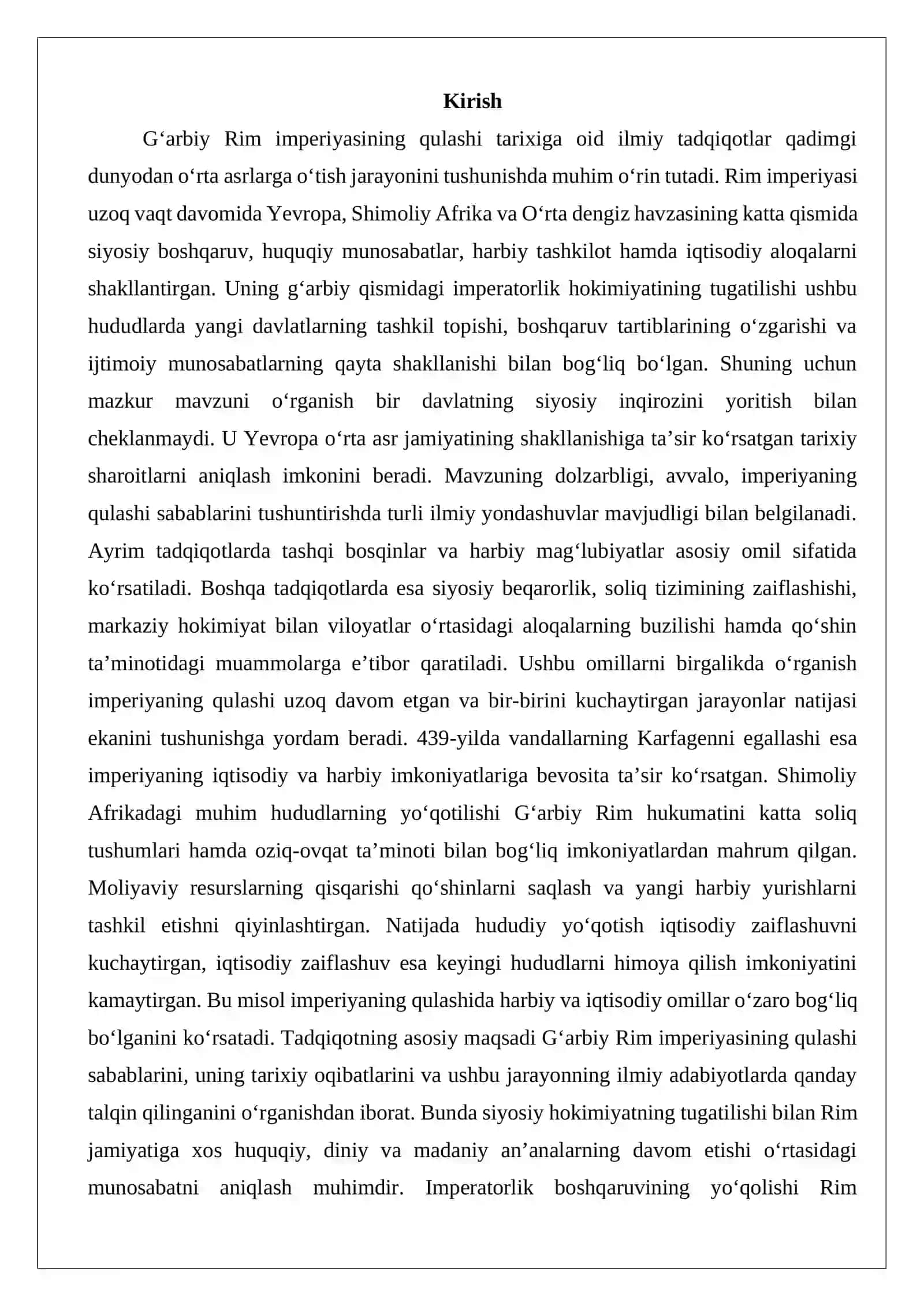 G‘arbiy Rim imperiyaning qullashi tarixiga oid ilmiy tadqiqotlar 2