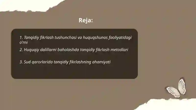 9-mavzu Huquqshunos faoliyatida tanqidiy fikrlash ING ahamiyati 2