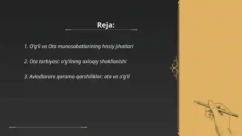 Oʻgʻli va Ota 2
