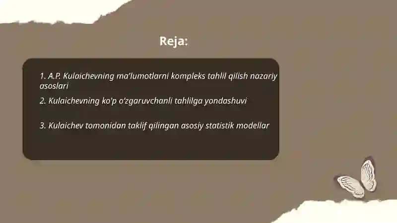 A.P. Kulaichev maʼlumotlarni kompleks tahlil qilish metodlari 2