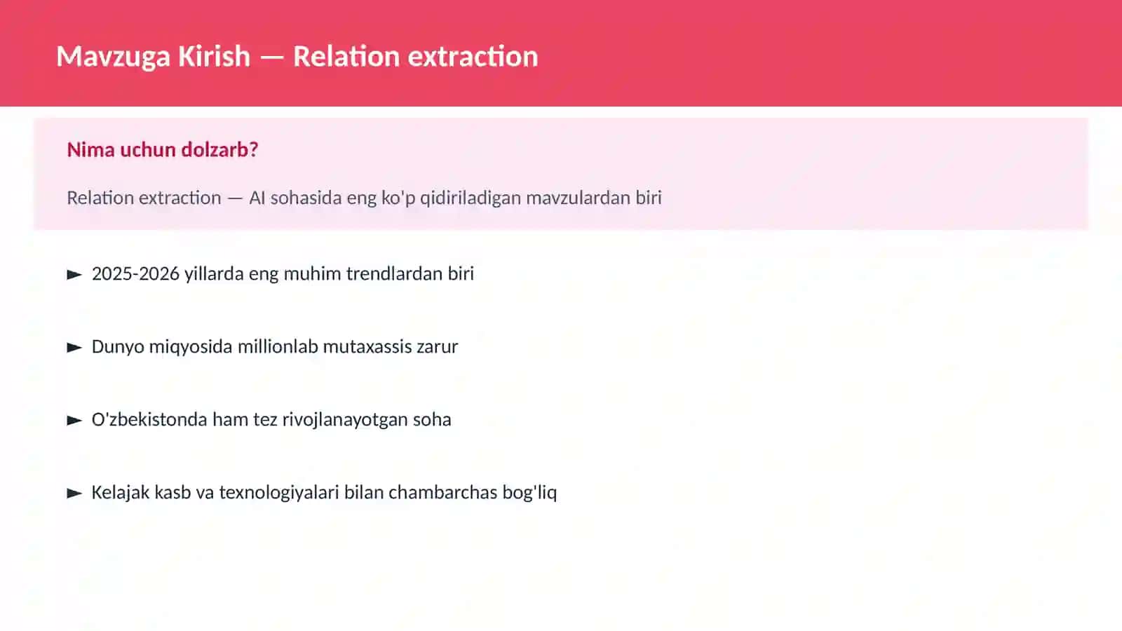 Relation extraction 2