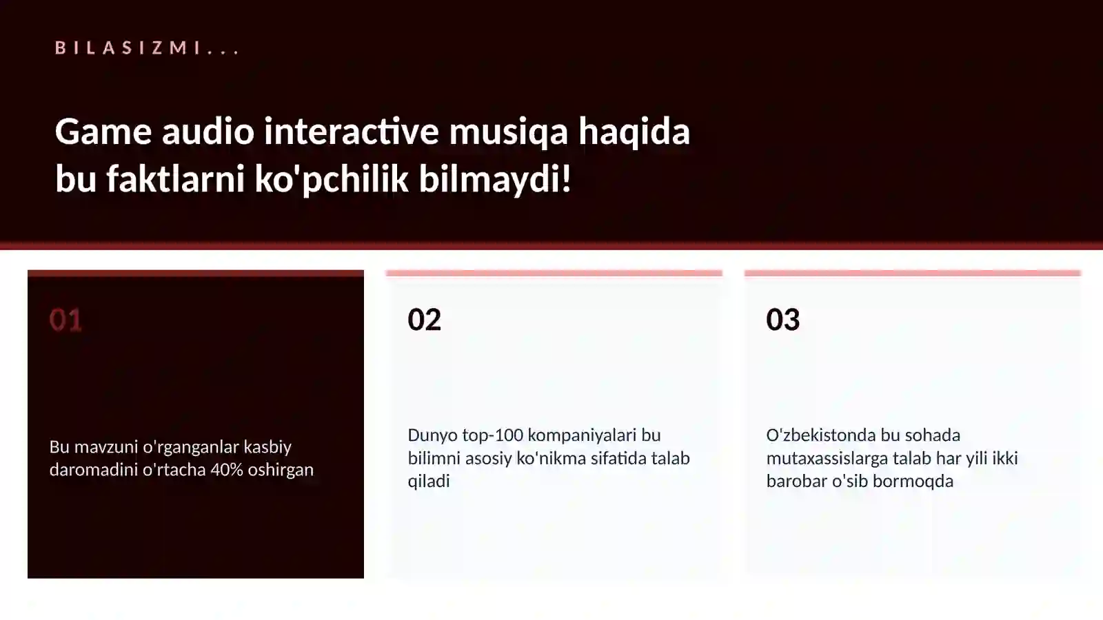Game audio interactive musiqa 2