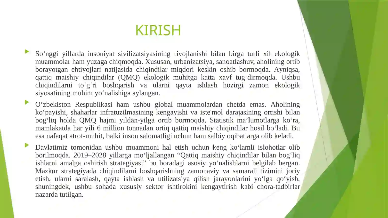 KIMYOVIY ISHLAB CHIQARISH, YENGIL SANOAT VA QAYTA ISHLASH KORXONALARI CHIQINDILARI UTILIZATSIYASI VA ULARDAN IKKILAMCHI XOM ASHYOLAR OLISH BO‘YICHA EKOLOGIK BIOTEXNOLOGIYA IMKONIYATLARI 2