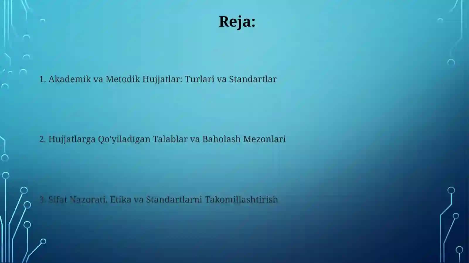Akademik-metodik hujjatlar va standartlar 2