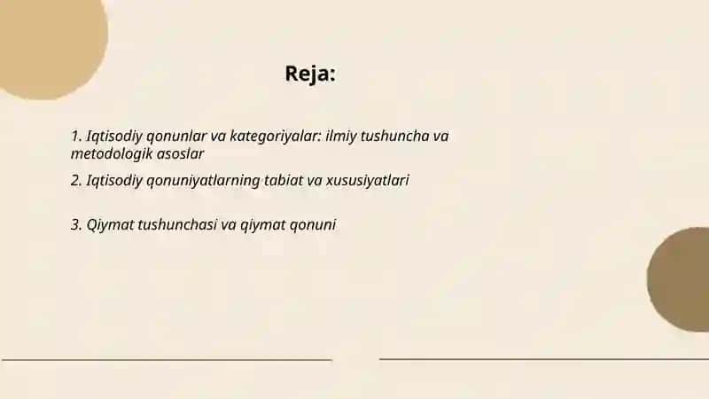 Iqtisodiy qonunlar va kategoriyalar ilmiy tushunchalar 2