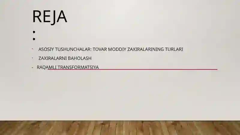 Tovarmoddiyzaxiralar hisobi 2
