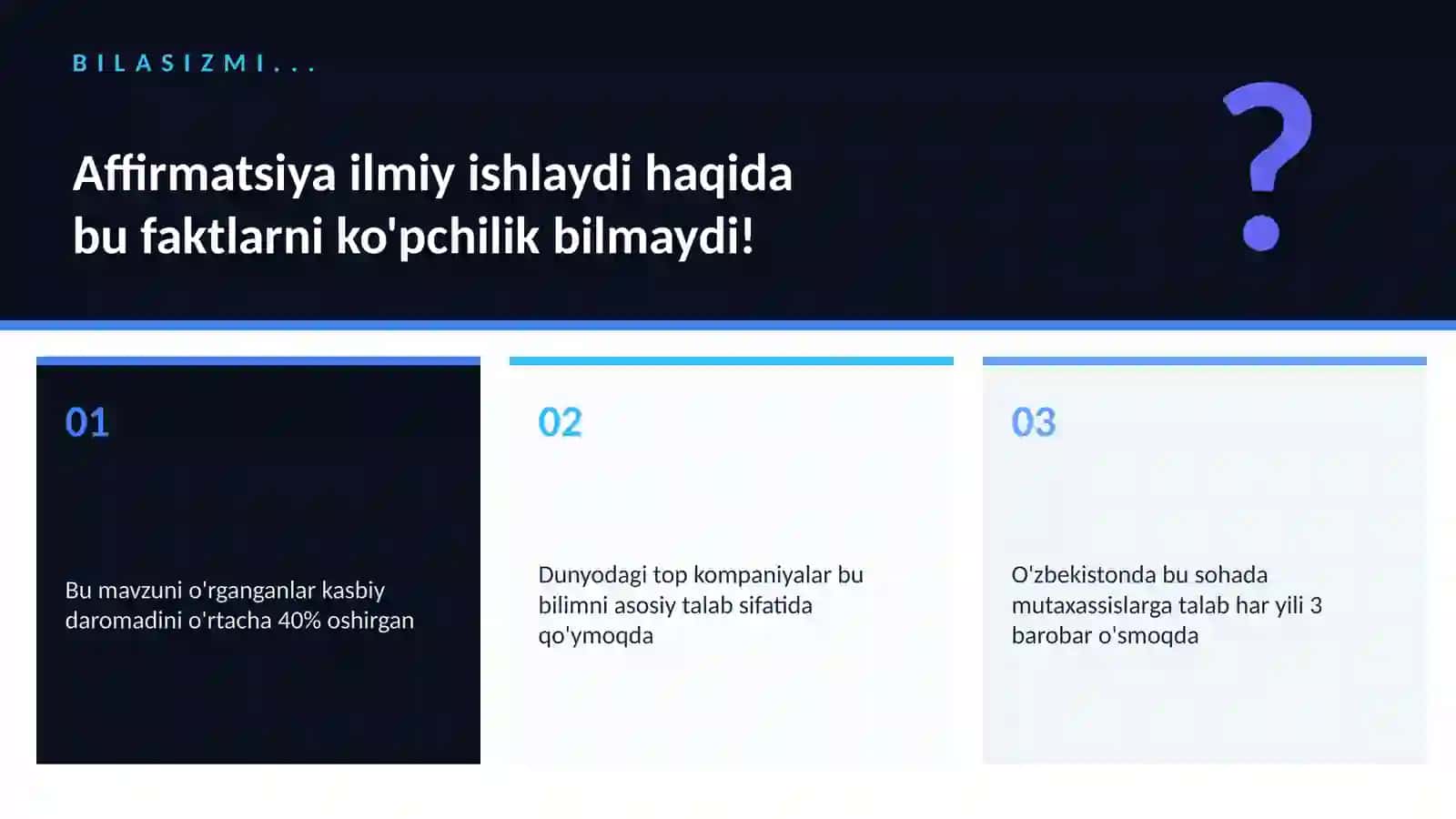 PSIXOLOGIYA VA SHAXSIY O'SISH Affirmatsiya ilmiy ishlaydi 2