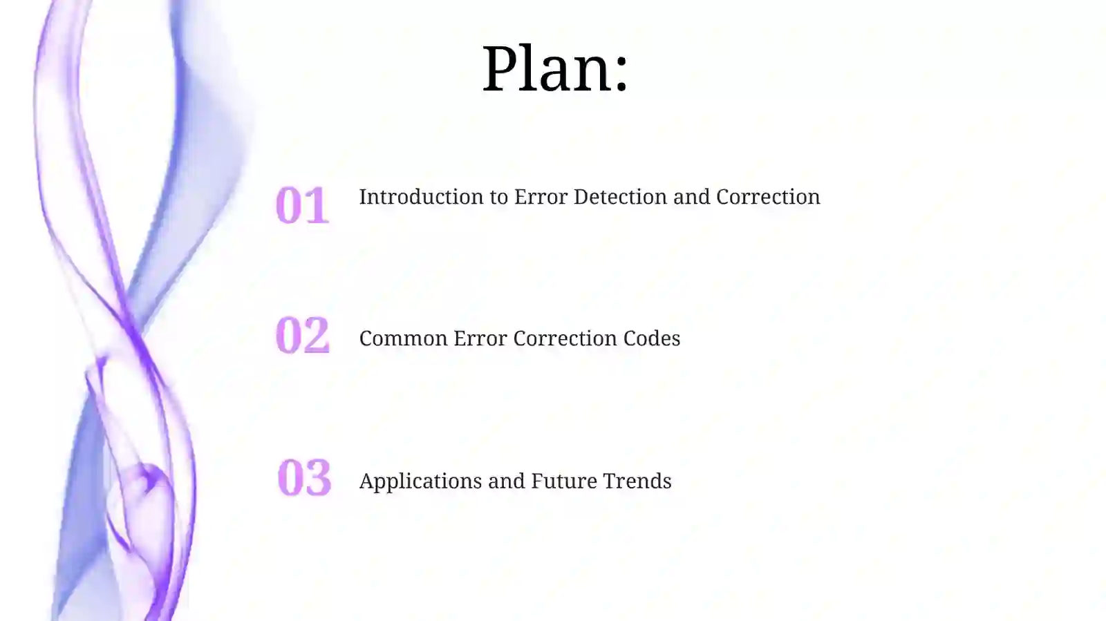 Error correction techniques 2