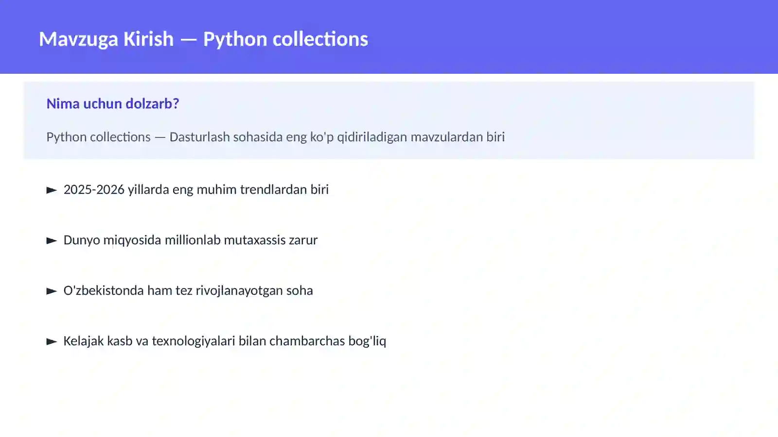 Python collections 2