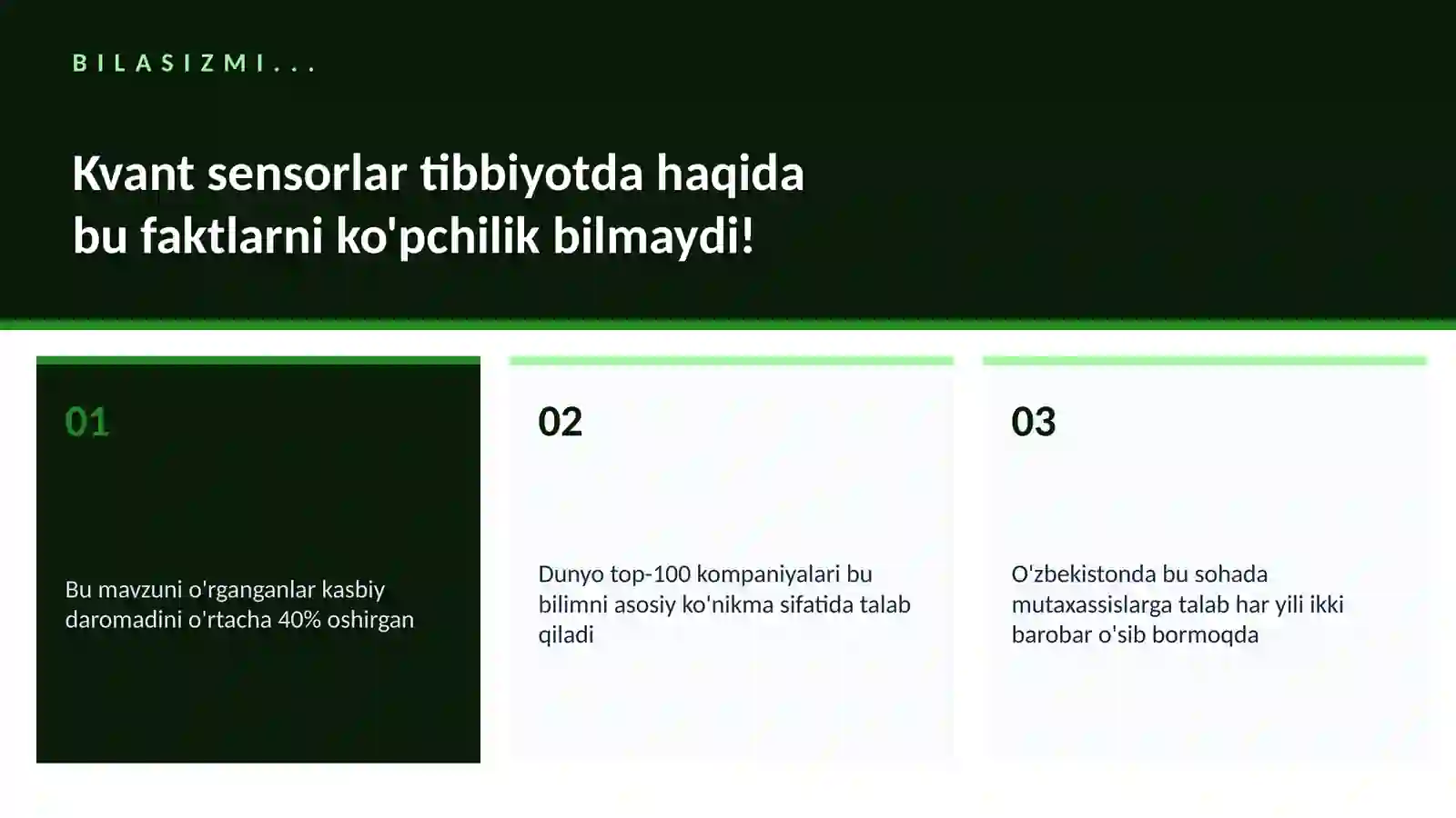 Kvant sensorlar tibbiyotda 2